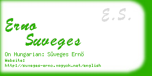 erno suveges business card